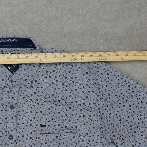 Twills Button Up Shirt Mens XXL Long Sleeve Geometric - Picture 9 of 14